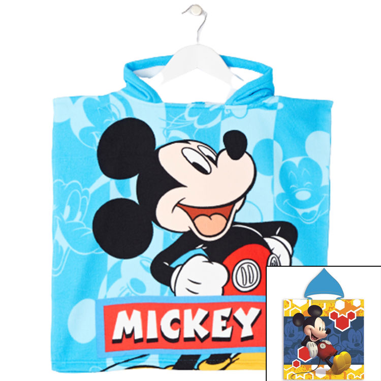 Picture of MIC2001-MICKEY PONCHO TOWEL WITH HOOD 2 YEARS UP TO 8/9 YRS